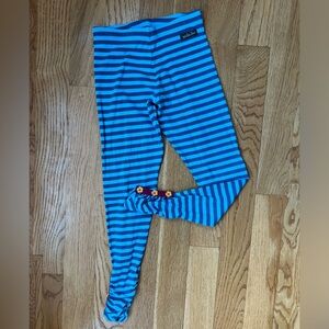Matilda Jane Blue Striped Ruffled Leggings Size 10